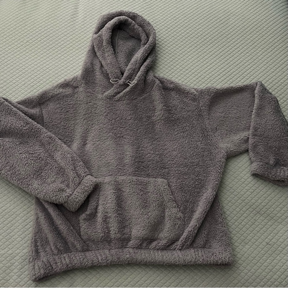 Zella fleece hoodie in medium gray size small